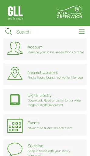 ดาวน์โหลดแอป Royal Greenwich Libraries ล่าสุด – เข้าถึงหนังสือฟรีบนมือถือ - Screenshot 1