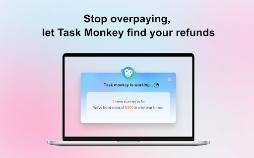 Task Monkey: รับเงินคืนจาก Amazon อัตโนมัติ – ส่วนขยายช่วยประหยัดเงิน - Screenshot 2
