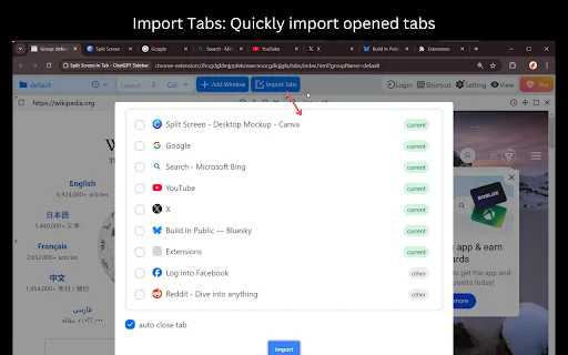 ดาวน์โหลด Split Screen in Tab – TradingView สำหรับ Chrome - Screenshot 1