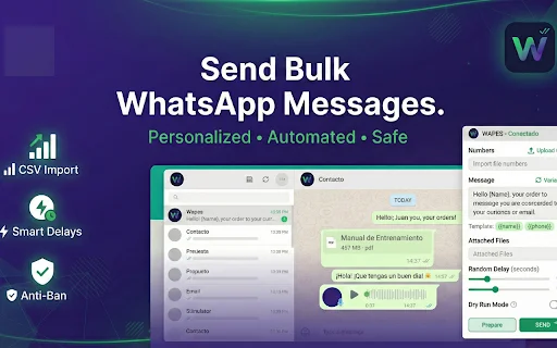 ดาวน์โหลด Wapes – CRM และเครื่องมือส่งข้อความ WhatsApp สำหรับธุรกิจ - Screenshot 1