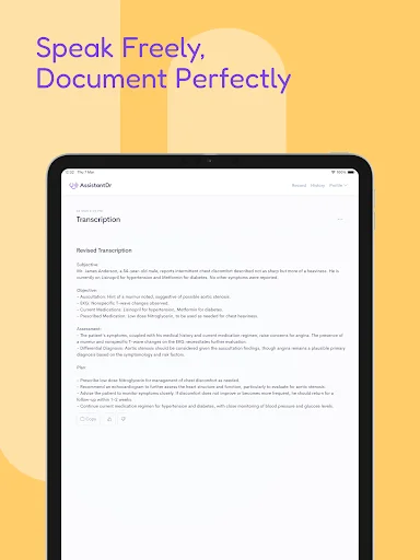 ดาวน์โหลด Assistant Dr. – Medical Scribe ล่าสุด – ตัวช่วยจดบันทึกทางการแพทย์ AI - Screenshot 18