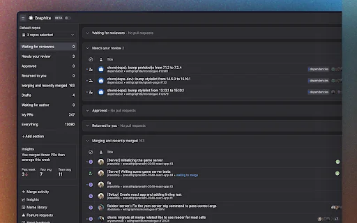 ดาวน์โหลด Graphite ส่วนขยายสำหรับ GitHub – รีวิวโค้ดได้รวดเร็วทันใจ - Screenshot 1