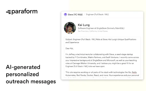 ดาวน์โหลด Paraform Extension – เครื่องมือสรรหาบุคลากรฟรีสำหรับมืออาชีพ - Screenshot 2