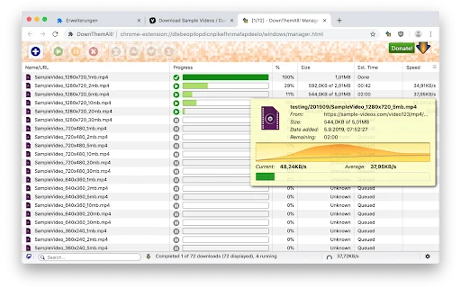 ดาวน์โหลด DownThemAll! ล่าสุด – จัดการดาวน์โหลดไฟล์จำนวนมากได้ฟรี - Screenshot 1