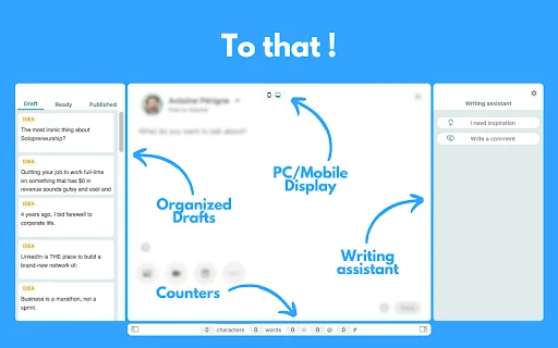 ดาวน์โหลด PerfectPost ล่าสุด – เครื่องมือช่วยเขียน LinkedIn ให้ปัง - Screenshot 2