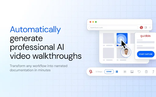 ดาวน์โหลด Guidde – สร้างวิดีโอคู่มือการใช้งานด้วย AI ฟรี - Screenshot 1