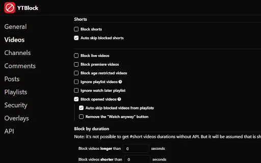 ดาวน์โหลด YTBlock ล่าสุด – ปิดกั้นวิดีโอ YouTube ที่ไม่ต้องการฟรี - Screenshot 3
