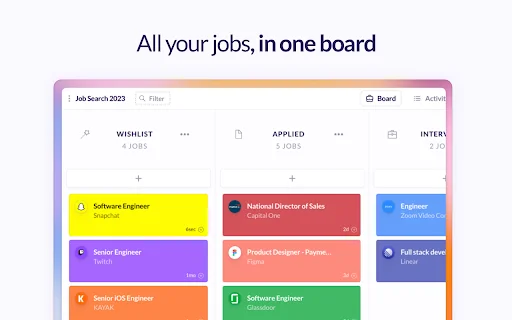 Huntr – ตัวช่วยหางานและกรอกใบสมัครอัตโนมัติ ติดตามงานครบจบในที่เดียว - Screenshot 1