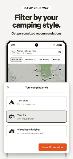 ดาวน์โหลด Hipcamp แอปจองที่พักแรมและลานกางเต็นท์ที่ดีที่สุด – จองง่ายผ่านมือถือ - Screenshot 5