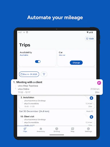 ดาวน์โหลด ABAX Driver ล่าสุด – จัดการบันทึกระยะทางธุรกิจของคุณฟรี - Screenshot 7