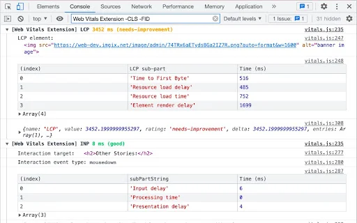 ดาวน์โหลด Web Vitals ส่วนขยายวัดประสิทธิภาพเว็บไซต์ที่ดีที่สุด - Screenshot 4
