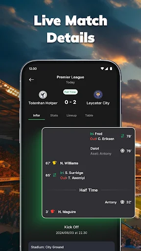 ดาวน์โหลด Amazic Football Live Scores ล่าสุด – ผลบอลสด แจ้งเตือนฟรี - Screenshot 3
