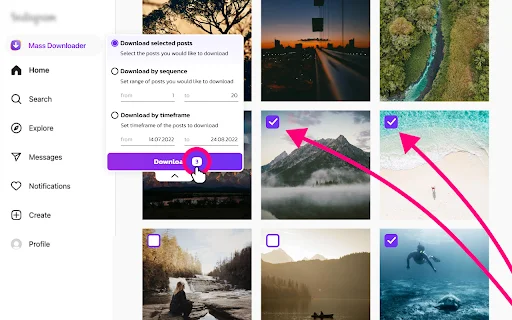 Mass Downloader for Instagram – ดาวน์โหลดรูปและวิดีโอแบบกลุ่มฟรี - Screenshot 2