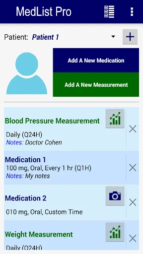 ดาวน์โหลด MedList Pro ล่าสุด – แอปแจ้งเตือนทานยาและจัดการสุขภาพ - Screenshot 1