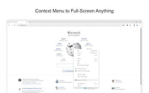 ดาวน์โหลด Full Screen for Chrome – ขยายหน้าจอเว็บและวิดีโอได้ง่ายในคลิกเดียว - Screenshot 4