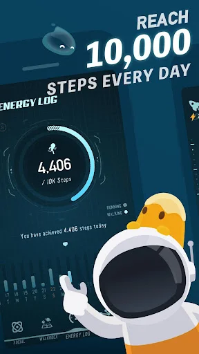 ดาวน์โหลด Walkr: Fitness Space Adventure ล่าสุด – เดินสนุกพร้อมสำรวจอวกาศฟรี - Screenshot 1