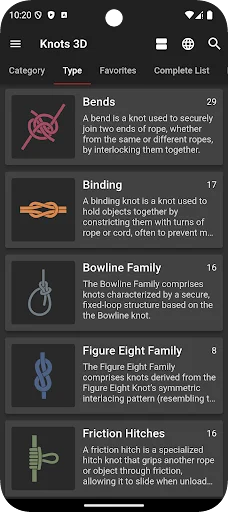 ดาวน์โหลด Knots 3D ล่าสุด – เรียนรู้วิธีผูกเงื่อนกว่า 220 แบบในรูปแบบ 3D - Screenshot 2