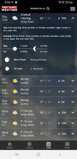 ดาวน์โหลด WECT 6 First Alert Weather ล่าสุด – พยากรณ์อากาศแม่นยำ ฟรี - Screenshot 3