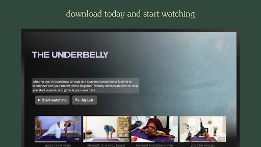 ดาวน์โหลดแอป The Underbelly โยคะและสมาธิสำหรับทุกคน เริ่มต้นได้ง่าย - Screenshot 12