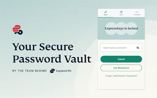ExpressKeys: ตัวจัดการรหัสผ่านที่ปลอดภัยและใช้งานง่ายบนเบราว์เซอร์ - Screenshot 1