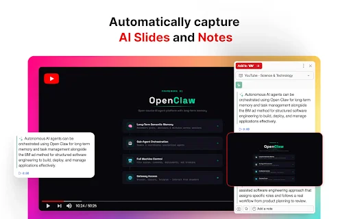 Video Notebook: ตัวช่วยจดโน้ต AI บน YouTube และ Udemy ฟรี! - Screenshot 1
