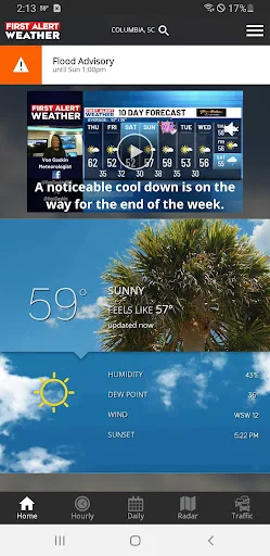 ดาวน์โหลดแอป WIS News 10 FirstAlert Weather ล่าสุด – พยากรณ์อากาศแม่นยำ ฟรี - Screenshot 1